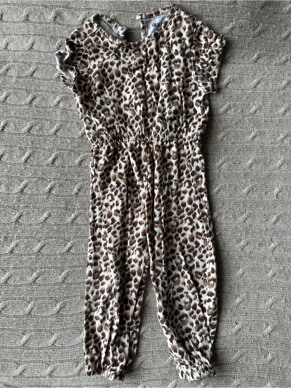 EUC Old Navy Baby Girl Jumpsuit Set, Camo & Leopard, 18-24 Months